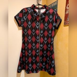 Grave Girls Bat To School Mini Dress 2x nwt Dolls Kill